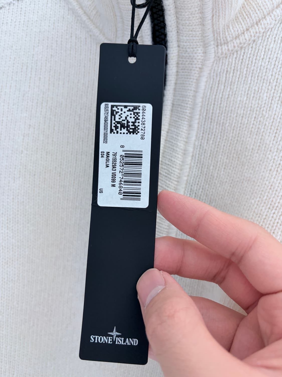 [M] 스톤아일랜드 울 니트 반집업 상품이미지4