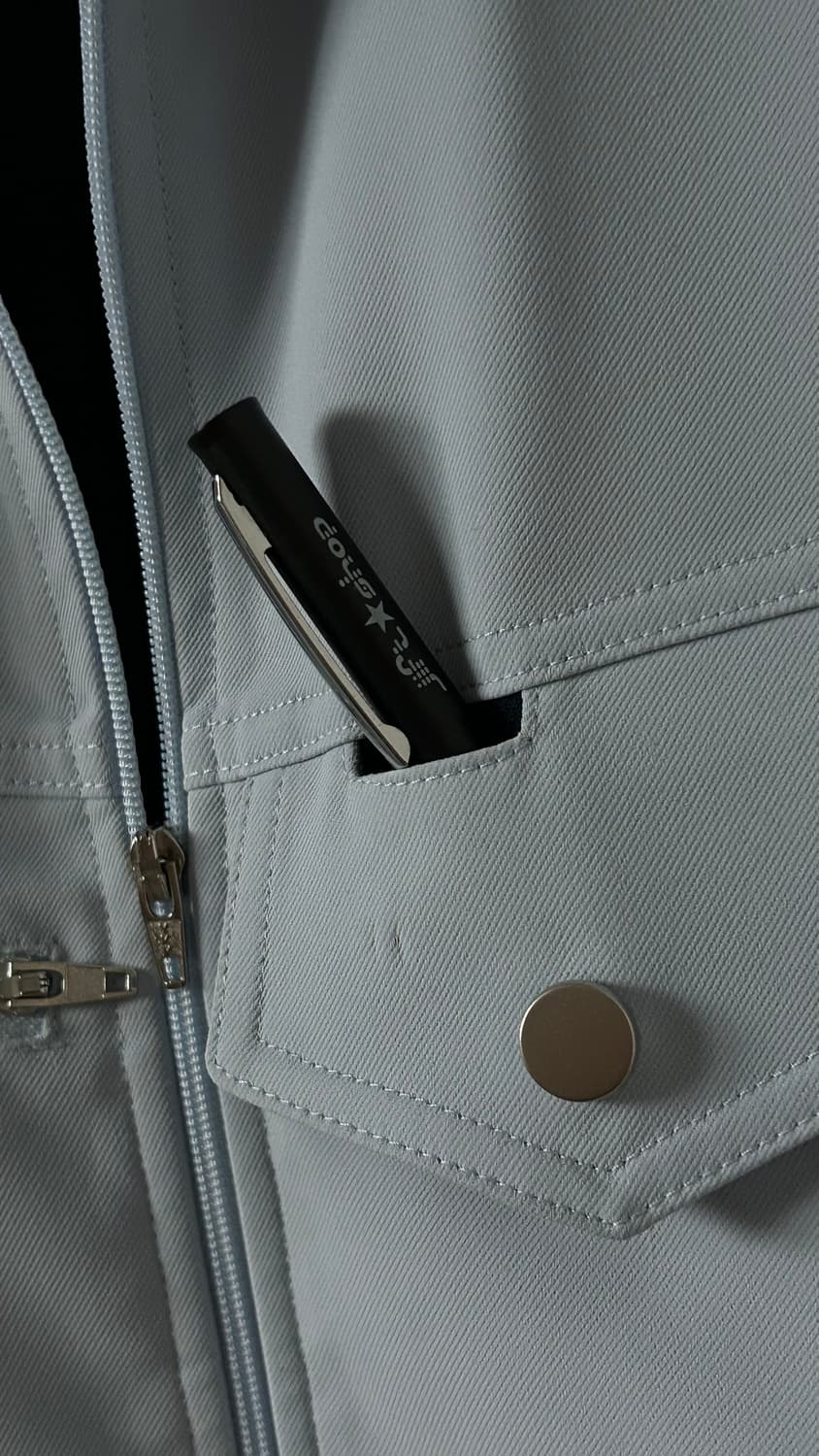 지초이 SS23  ZIP SHIRTS ice blue 2사이즈 상품이미지3