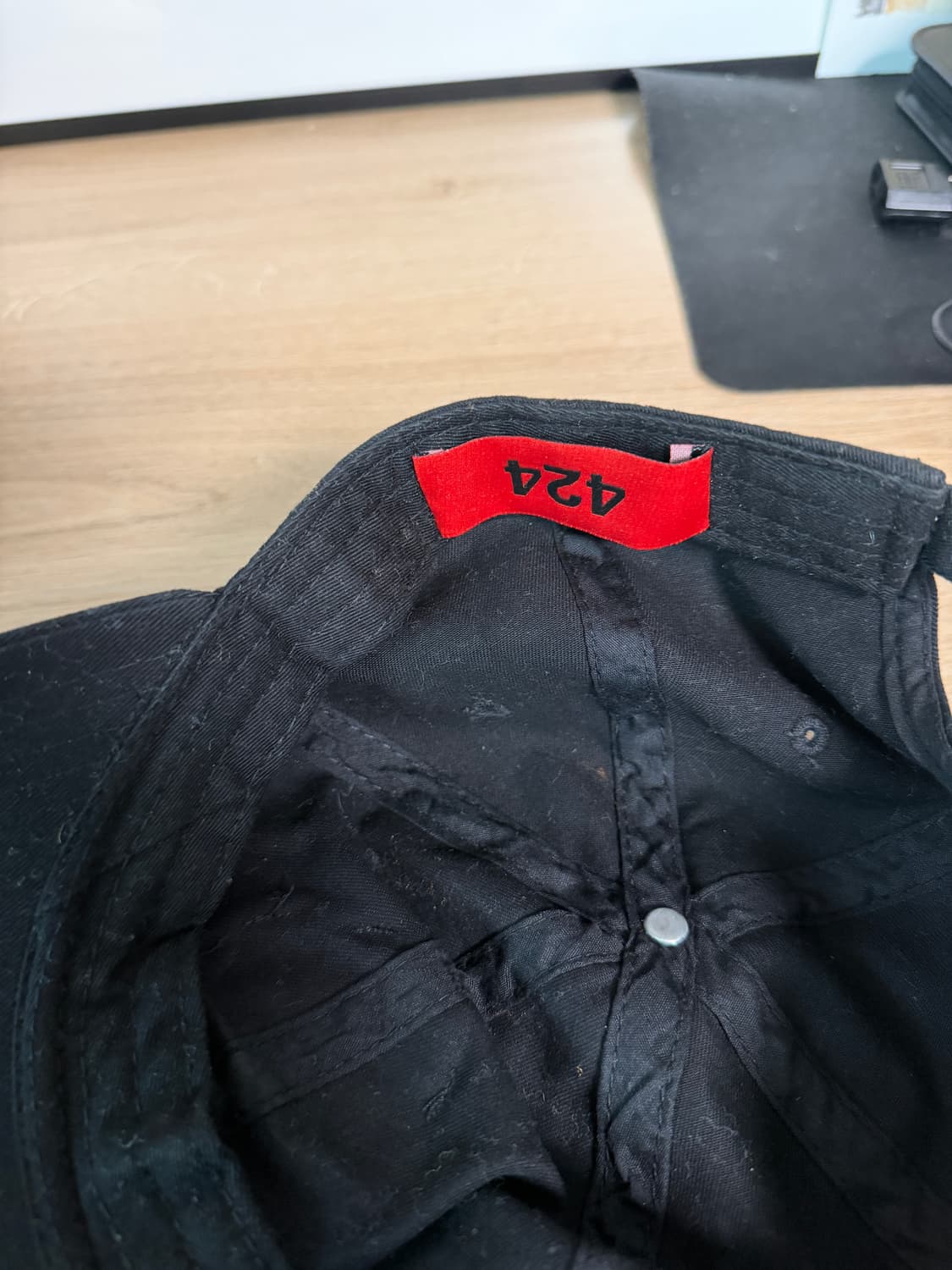 424 logo appliqued cotton twill cap 상품이미지4