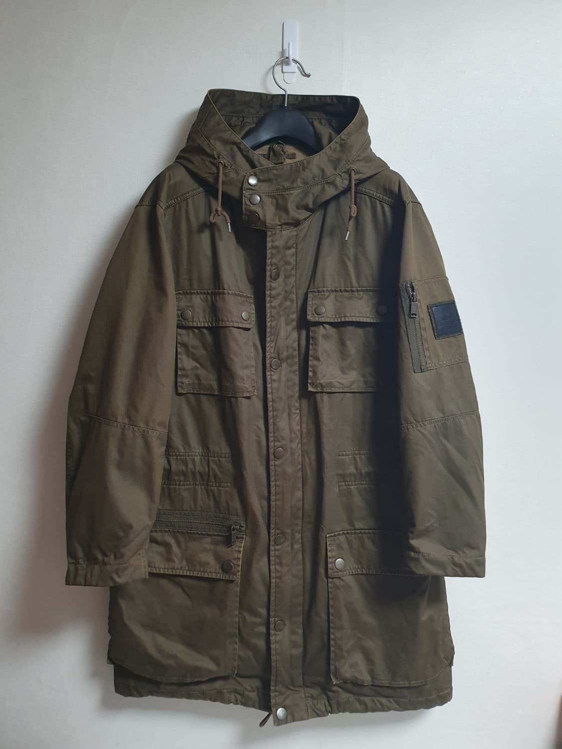 라코스테 멀티포켓 후드 야상 자켓 카키 100 (50) 상품이미지1