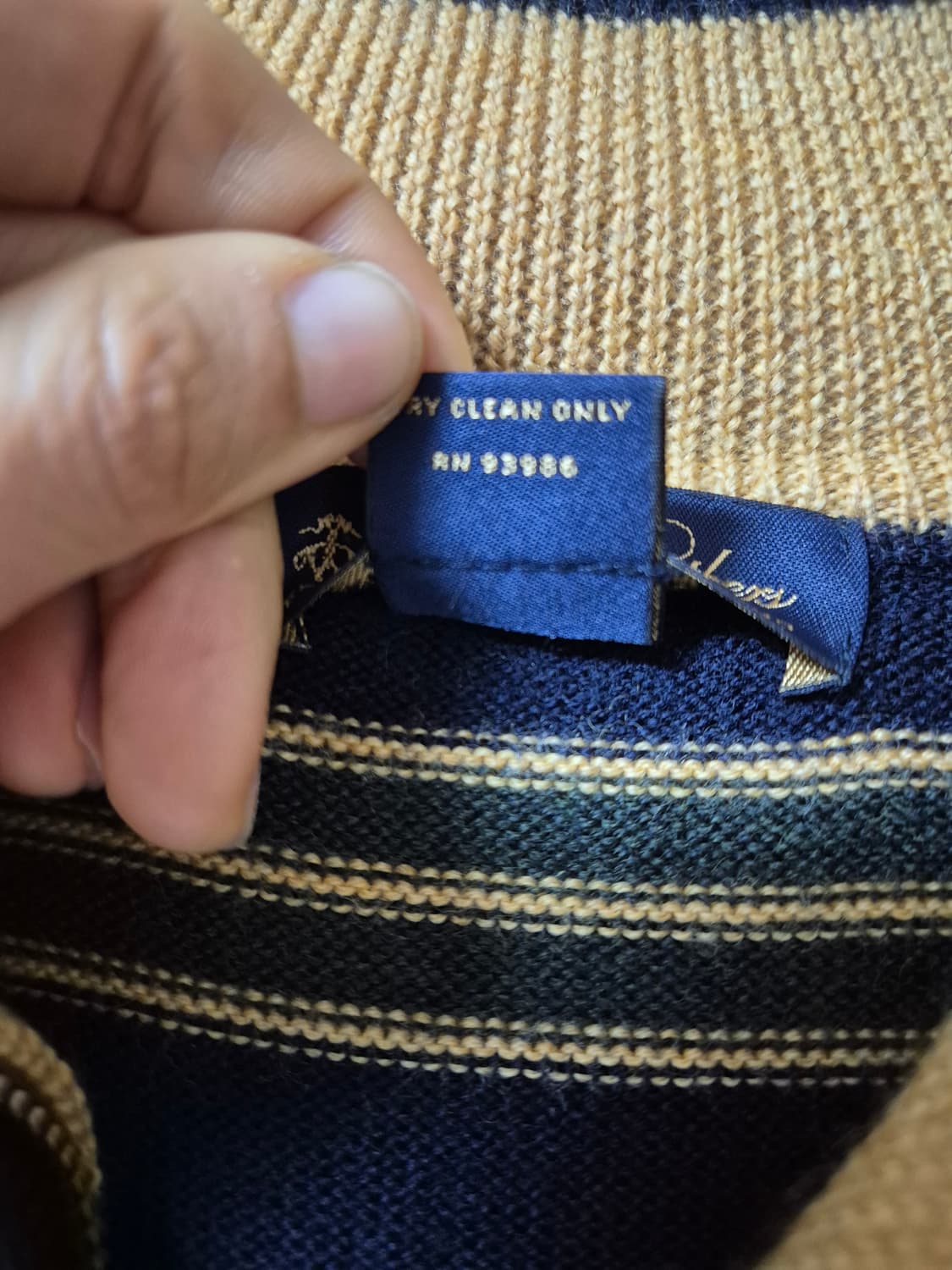 브룩스브라더스 스트라이프 하프넥 니트 스웨터 메리노울 라지 상품이미지5