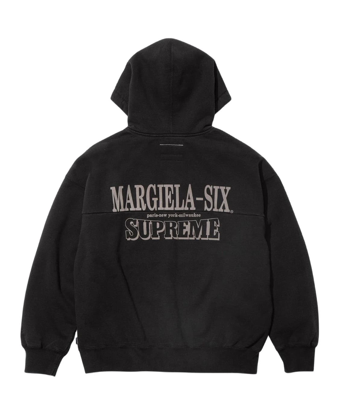 슈프림 x MM6 메종 마르지엘라 이글 집업 후드 스웨트셔츠 블랙 - 2 상품이미지2