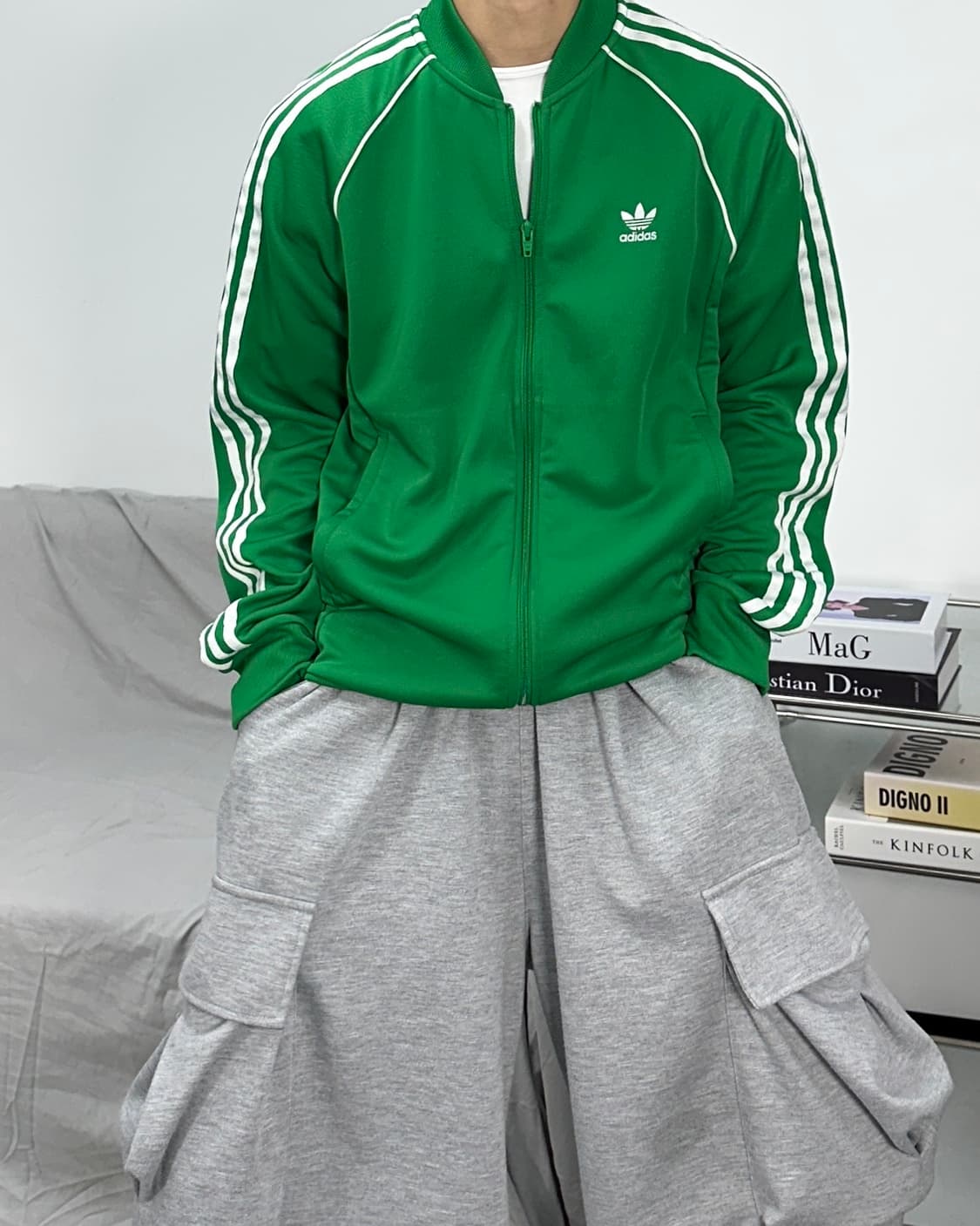 아디다스 그린 슈퍼스타 트랙탑 져지 2XL 상품이미지1