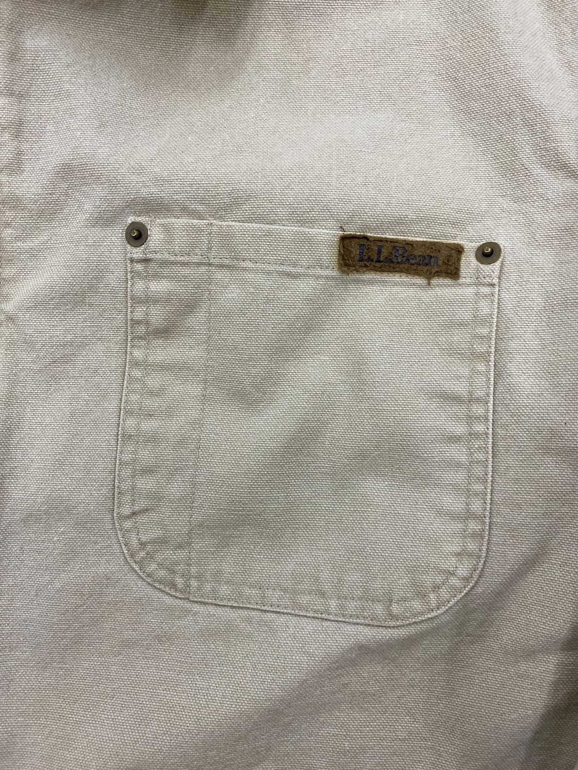 90‘s 엘엘빈 플리스 안감 캔버스 워크 자켓 상품이미지4