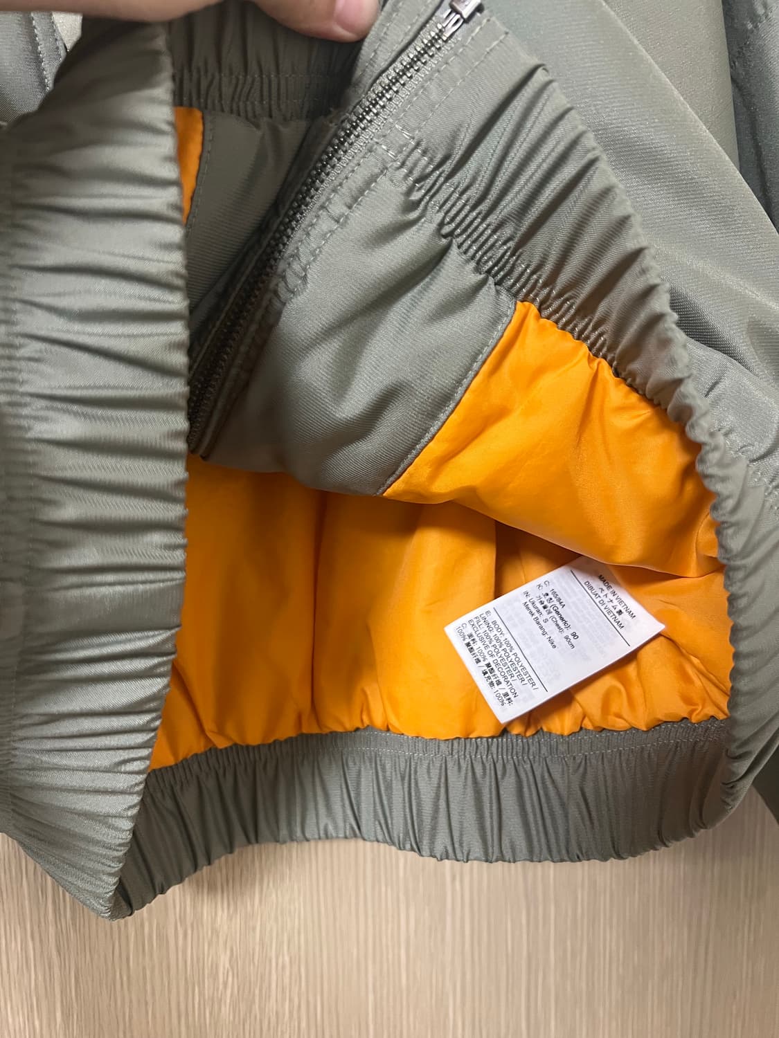 나이키 nrg 솔로 스우시 새틴 봄버 자켓 라이트 아미 (S) 상품이미지6