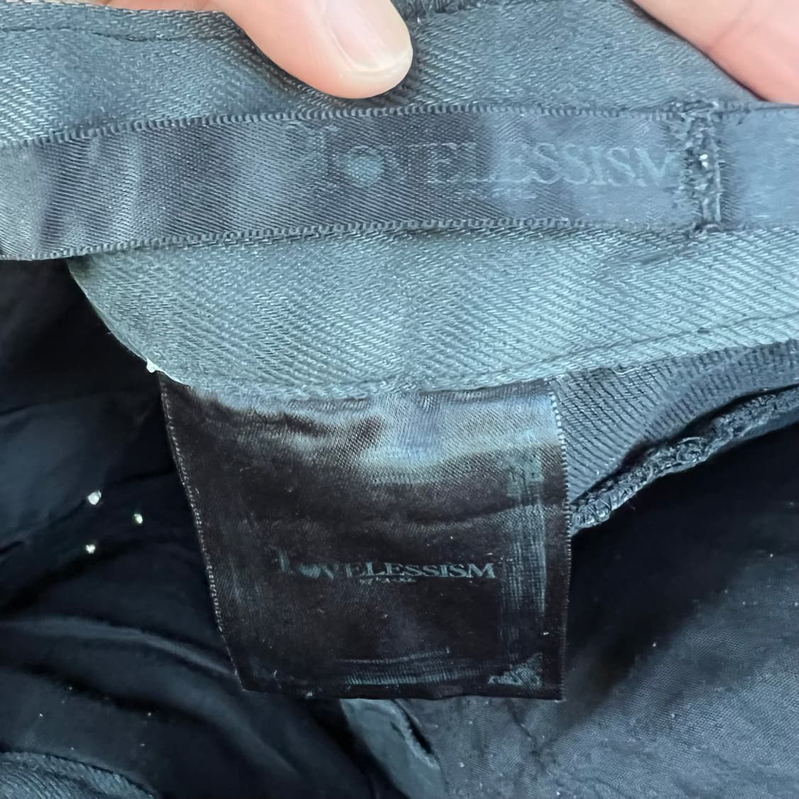 Lovelessism 지퍼 본디지 블랙 코티드 진 상품이미지8
