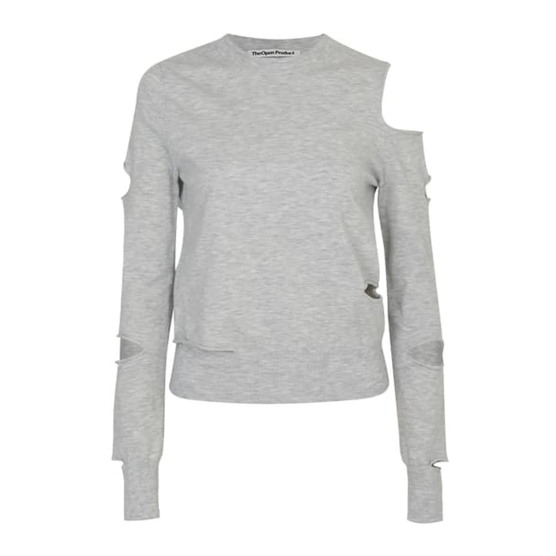 더오픈프로덕트 YY 컷아웃 스웨터 그레이 상품이미지2