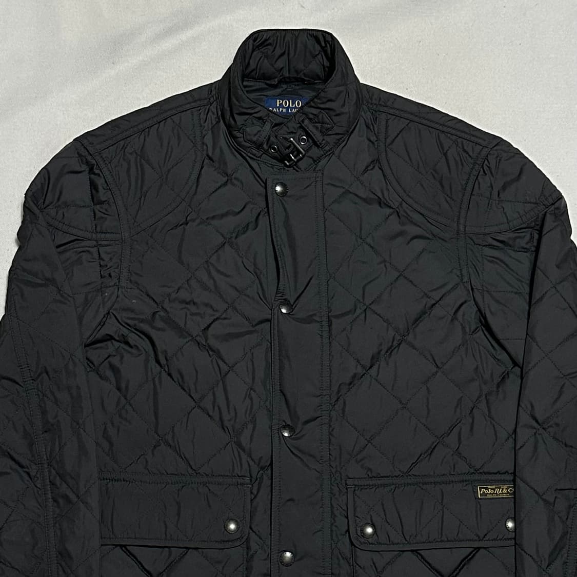 S 폴로랄프로렌 버클 넥 블랙 퀼팅 자켓 상품이미지1