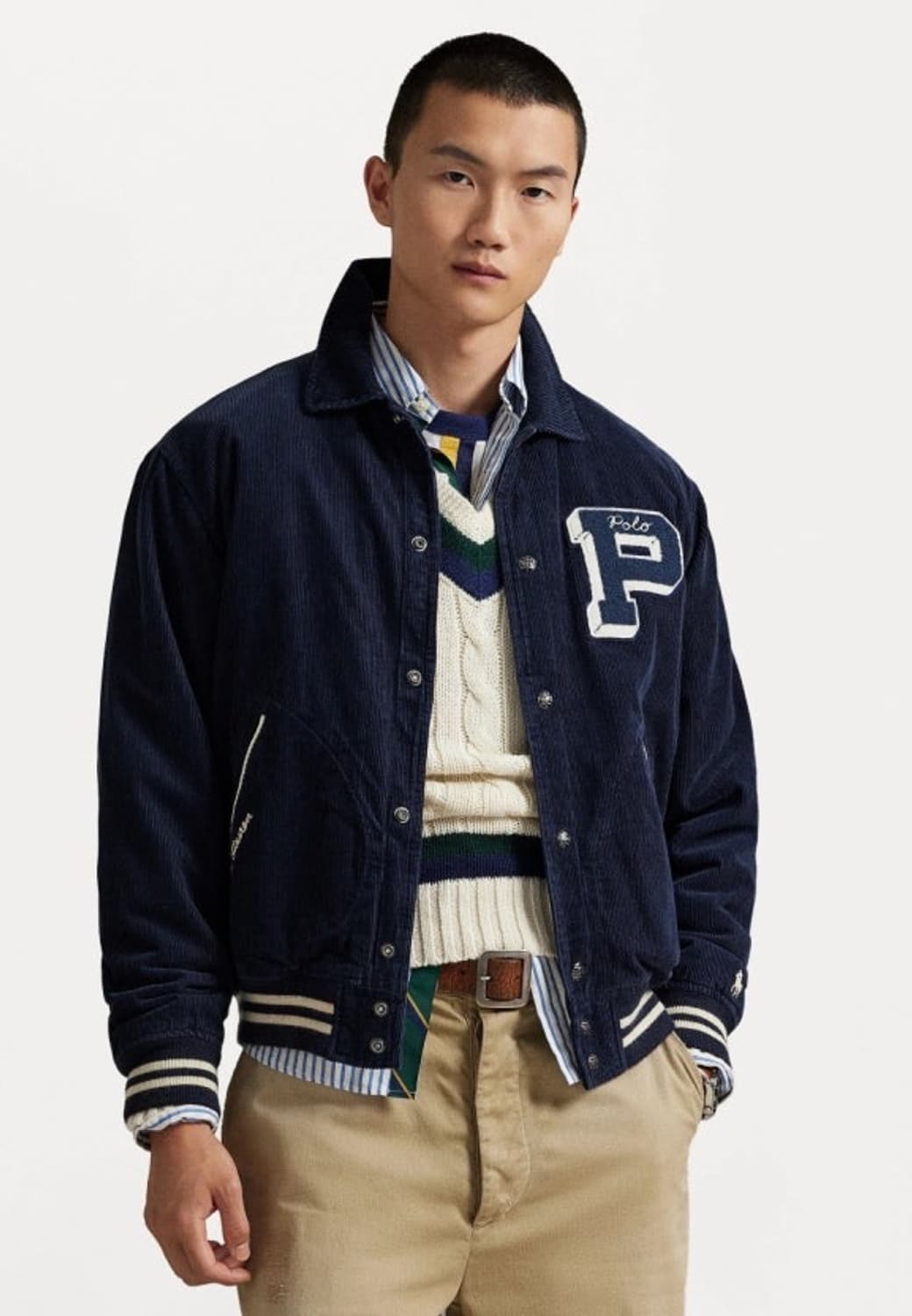 [L] 폴로 코듀로이 레터 자켓 상품이미지3