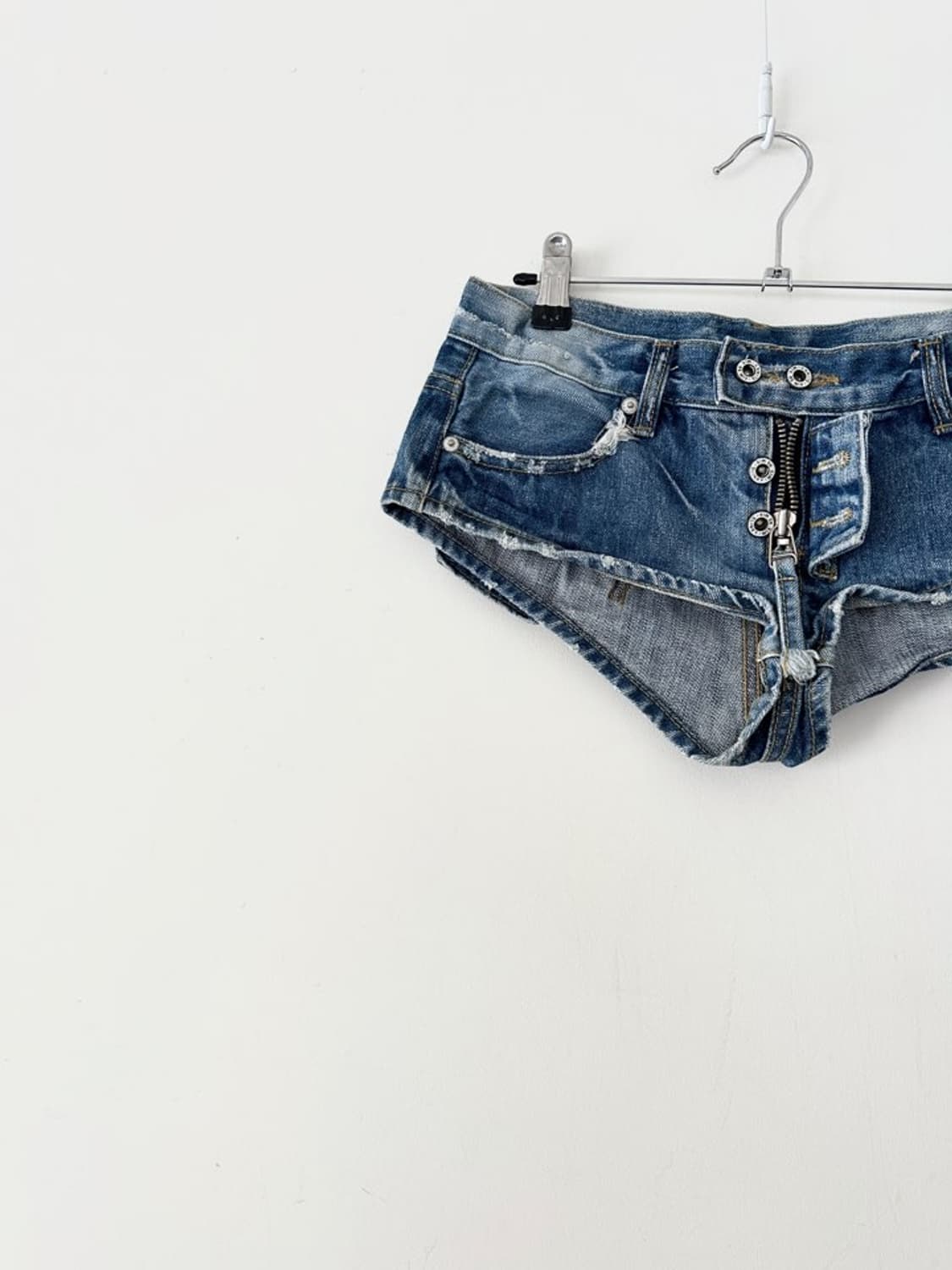Two-way buckle short denim pants 상품이미지2