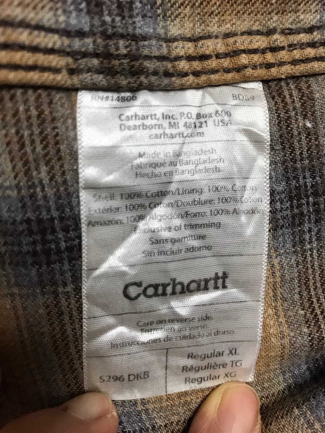 Carhatt 칼하트 다크브라운 누빔 워크 셔츠자켓 xL 상품이미지6