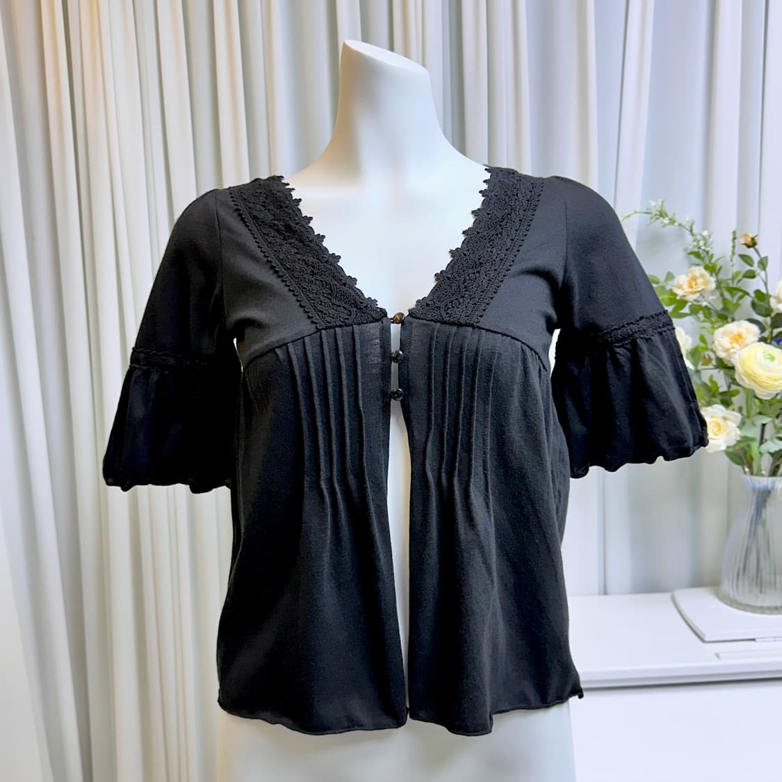 레이스 핀턱 가디건 상품이미지1