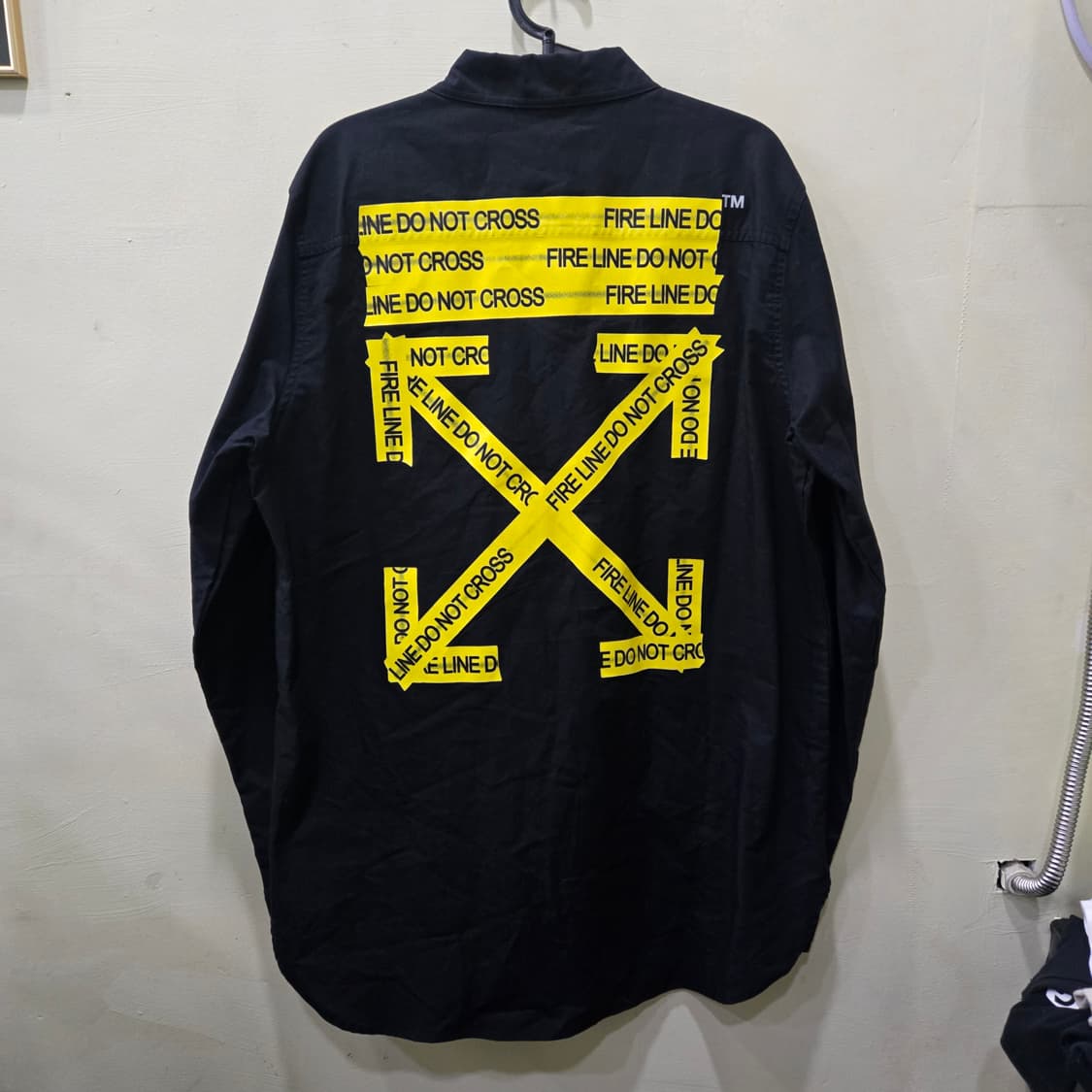 오프화이트 OFF-WHITE 파이어테이프 셔츠 L 상품이미지3