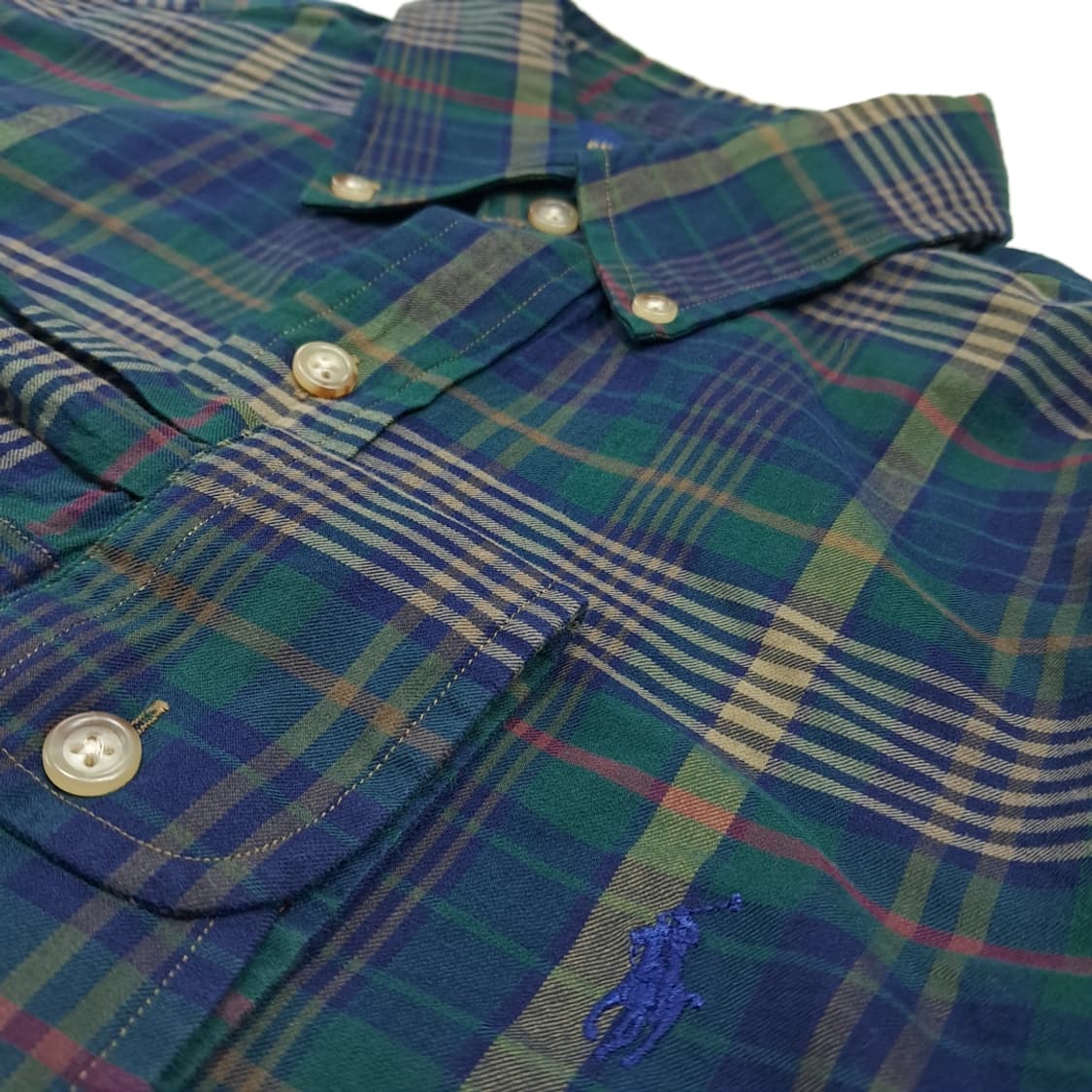 CK121 M 폴로 슬림핏 클래식 마드라스 체크 셔츠 남방 상품이미지4