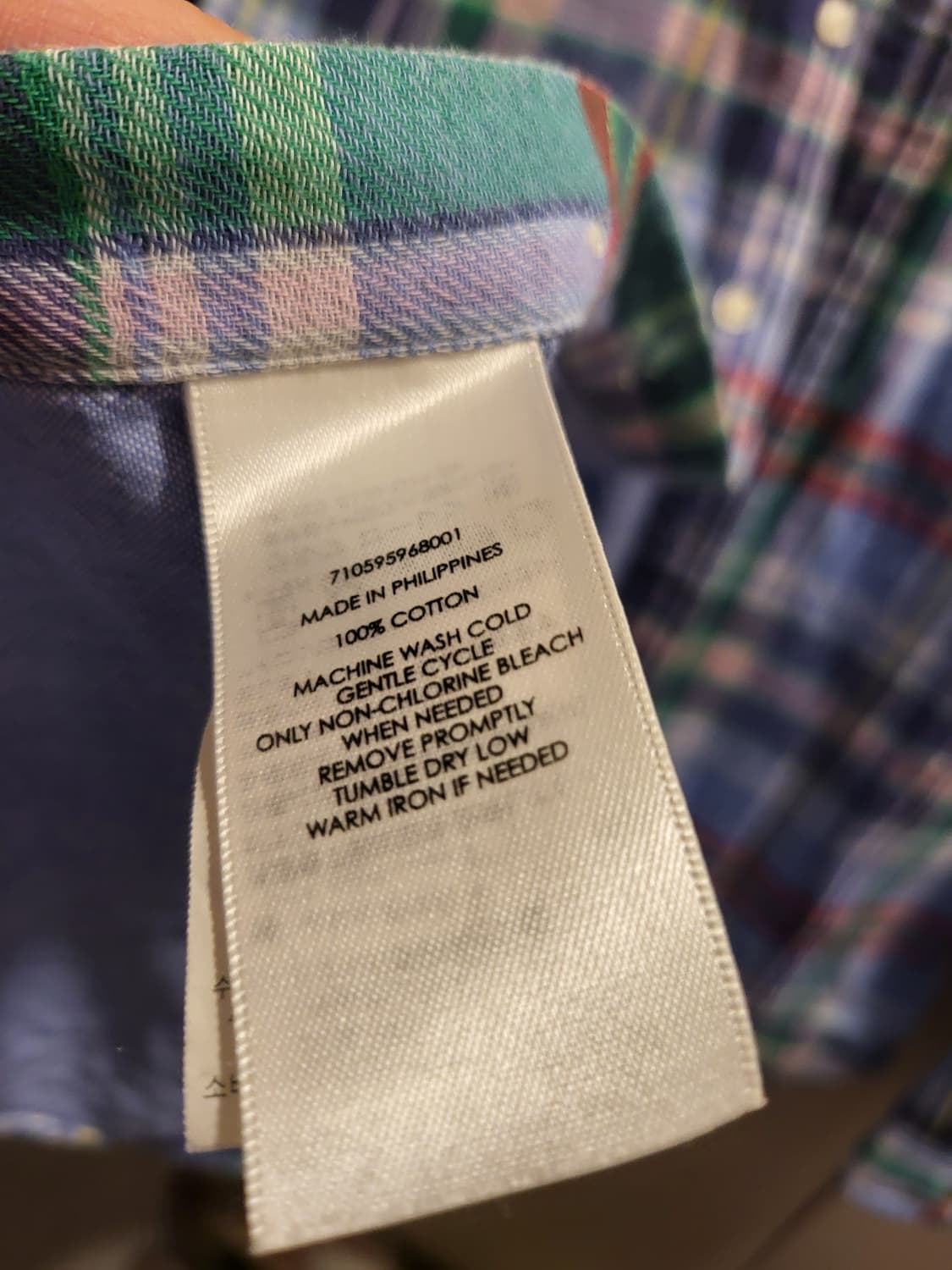 랄프로렌 슬림핏 체크 셔츠 상품이미지5