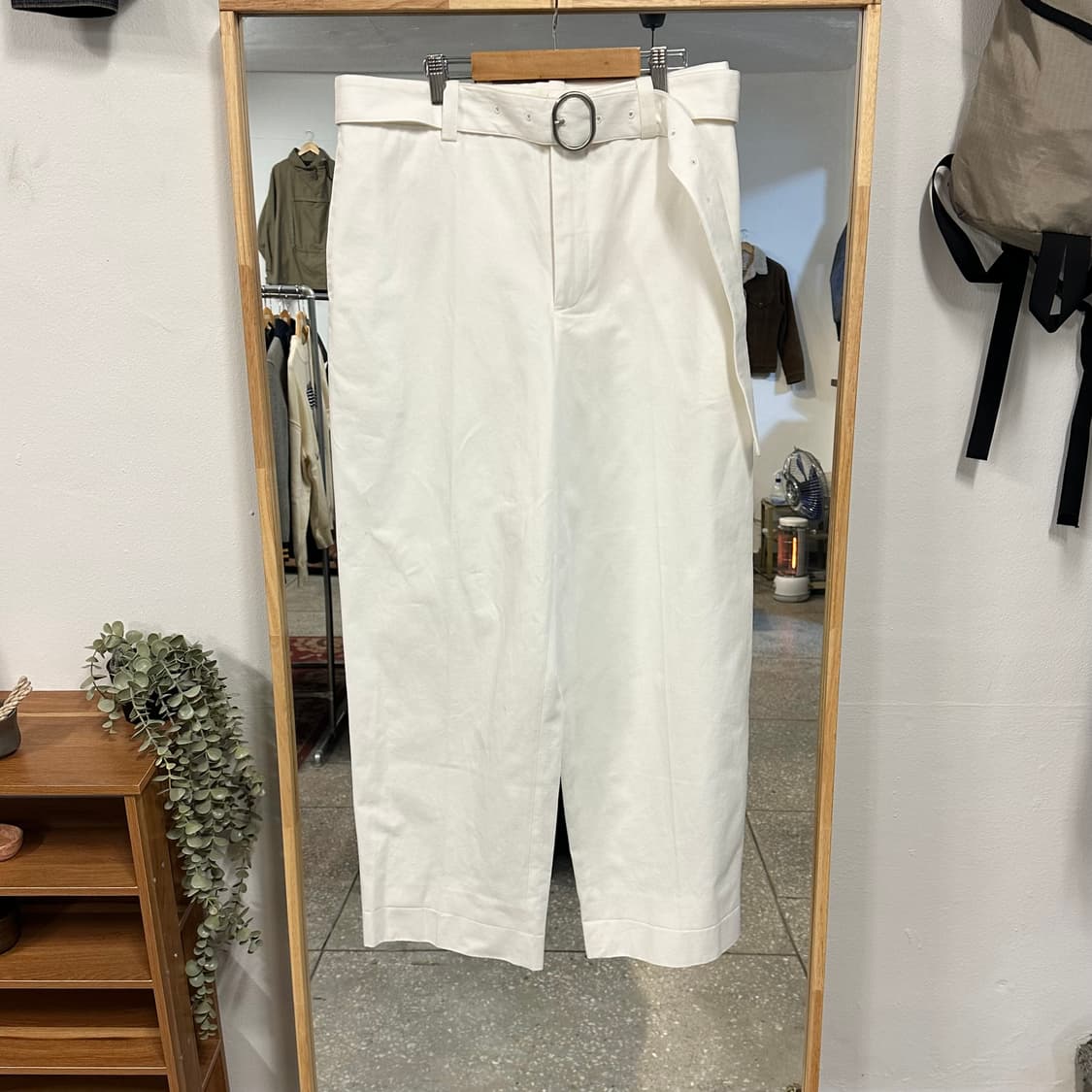 24ss 질 샌더 링 벨티드 와이드 코튼 팬츠 상품이미지4