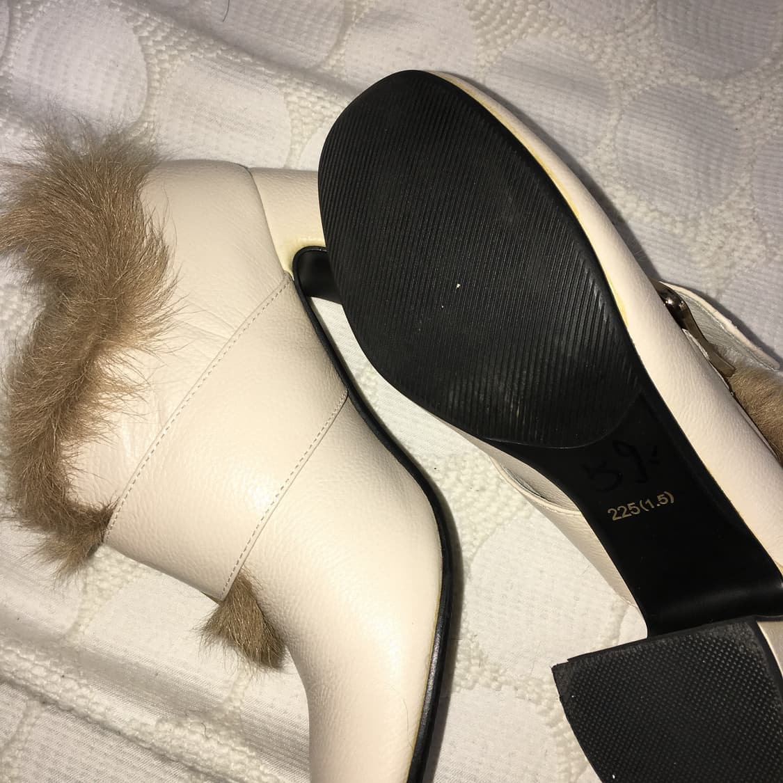 vintage 퍼 포인트 하이힐 상품이미지6