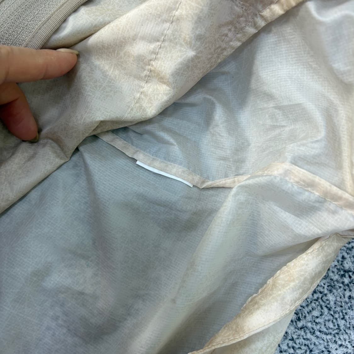 실측 밀레 골프 후드 바람막이 자켓 0423J 상품이미지5