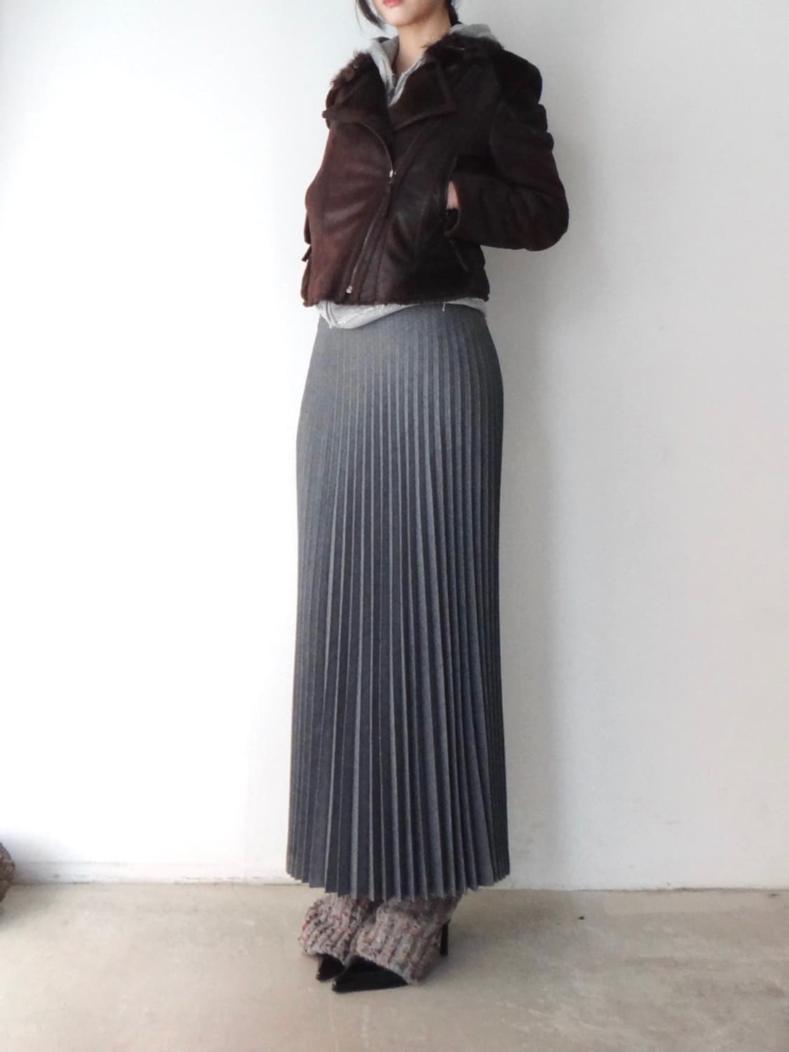 Bambi fur muston jacket / choco brown 상품이미지7