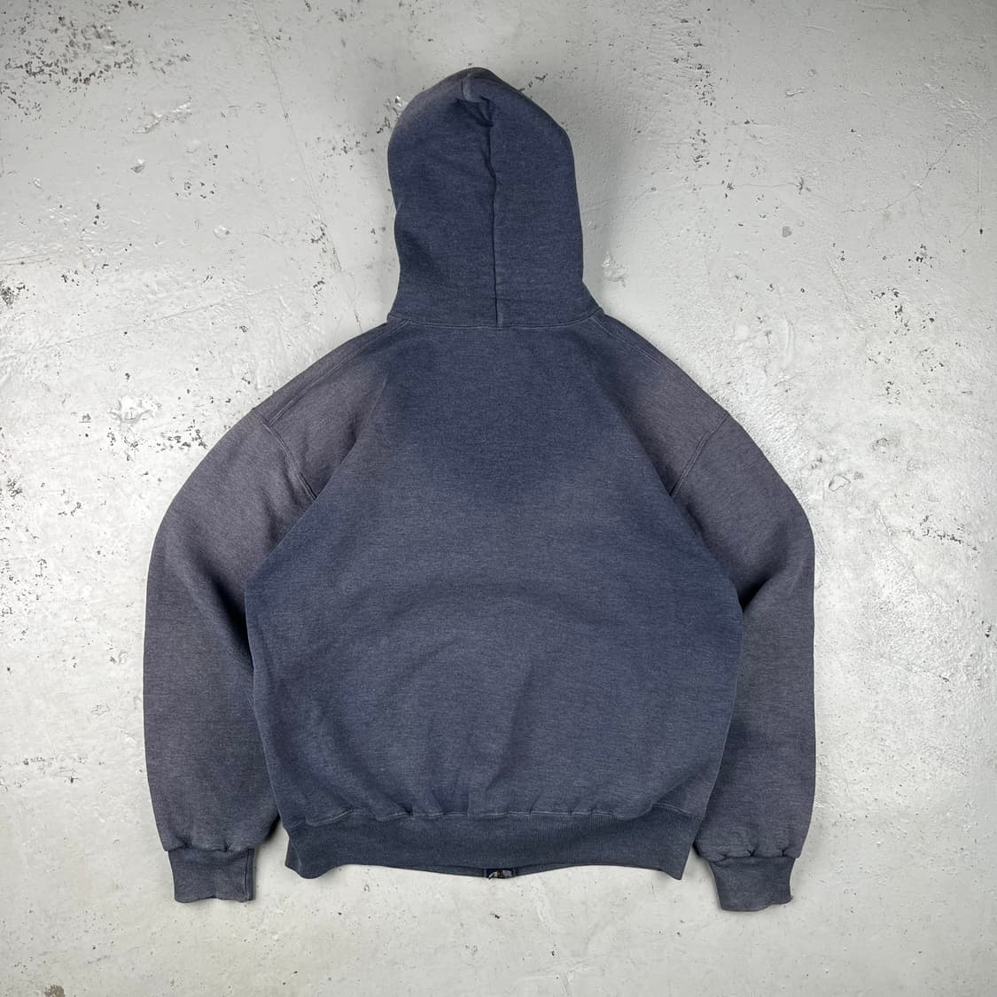 빈티지 러셀 네이비 그레이 후드집업 상품이미지4