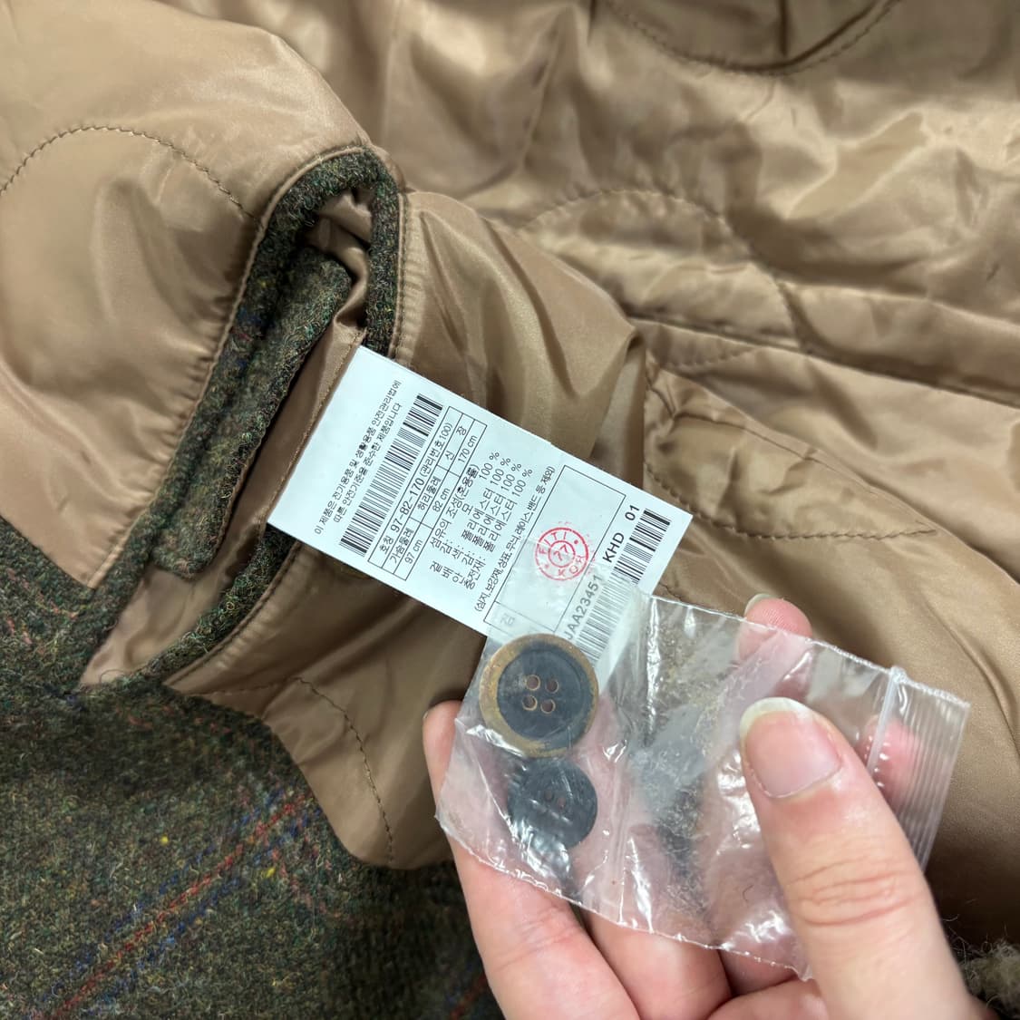 95 M 시리즈 체크 셔틀랜드울 엘보우패치 트위드 블레이져자켓 상품이미지5