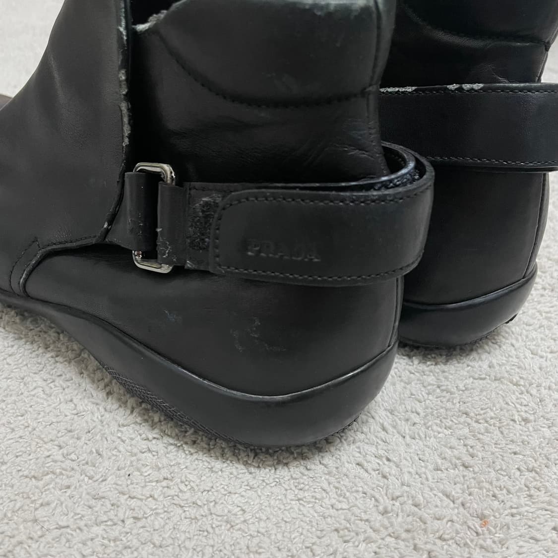 265) 프라다 스포츠 로고 벨크로 하이탑 스니커즈 상품이미지5