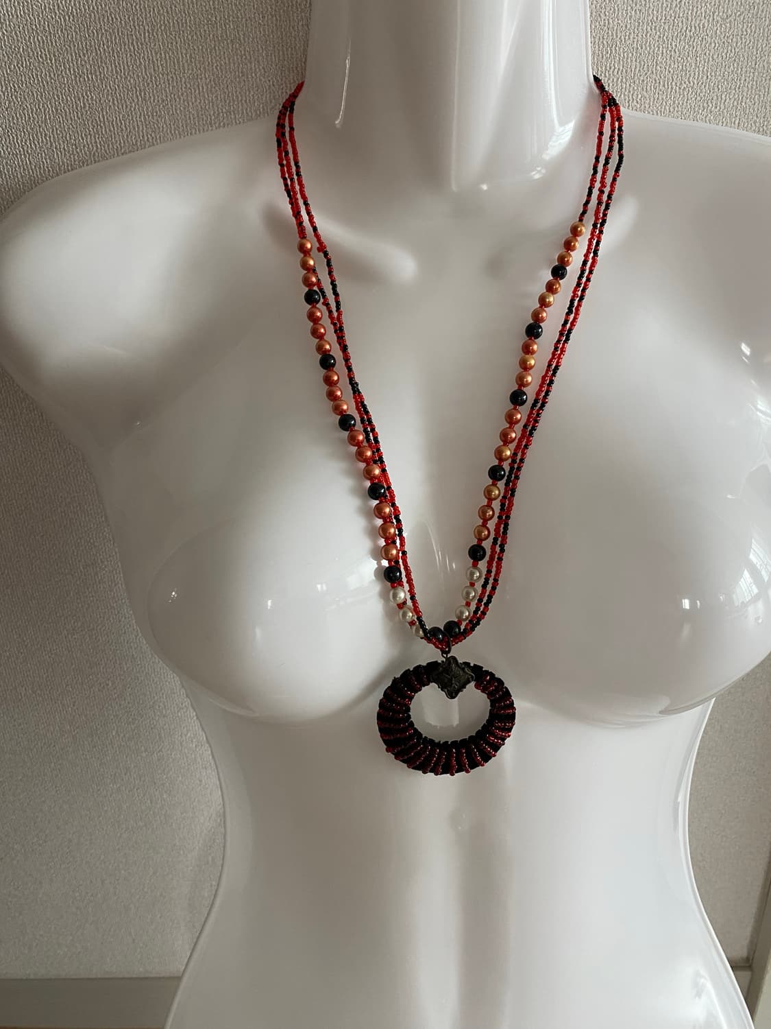 빈티지 나비 비드 목걸이 페어리 펑크 다크엔젤  상품이미지4