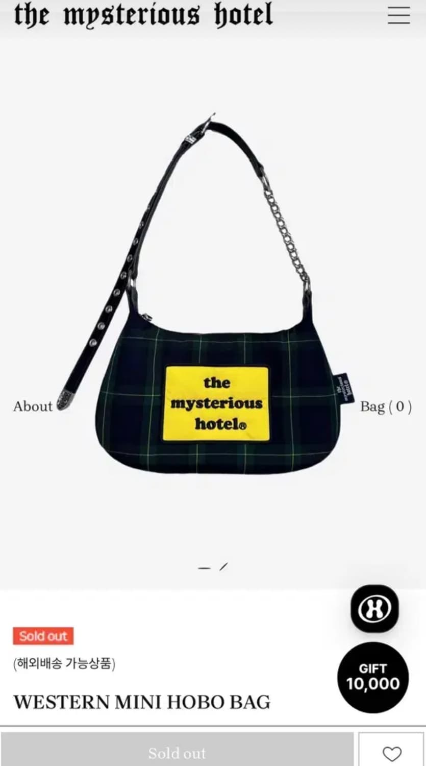 더미스테리어스호텔 WESTERN MINI HOBO BAG 상품이미지1