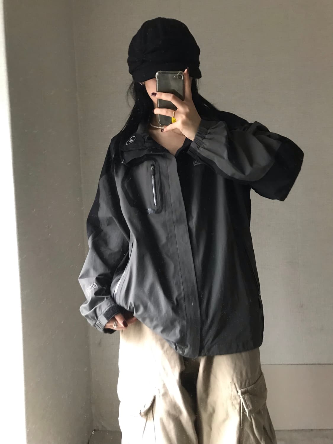 콜롬비아 카키그레이 바람막이 상품이미지3