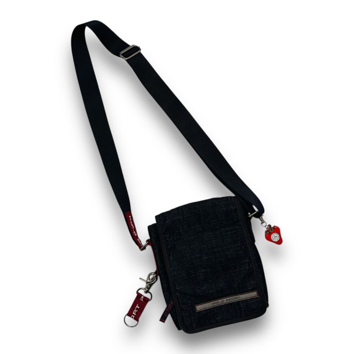 폴로 스포츠 90s 문구 키링 디테일 미니 데님 크로스백 상품이미지2