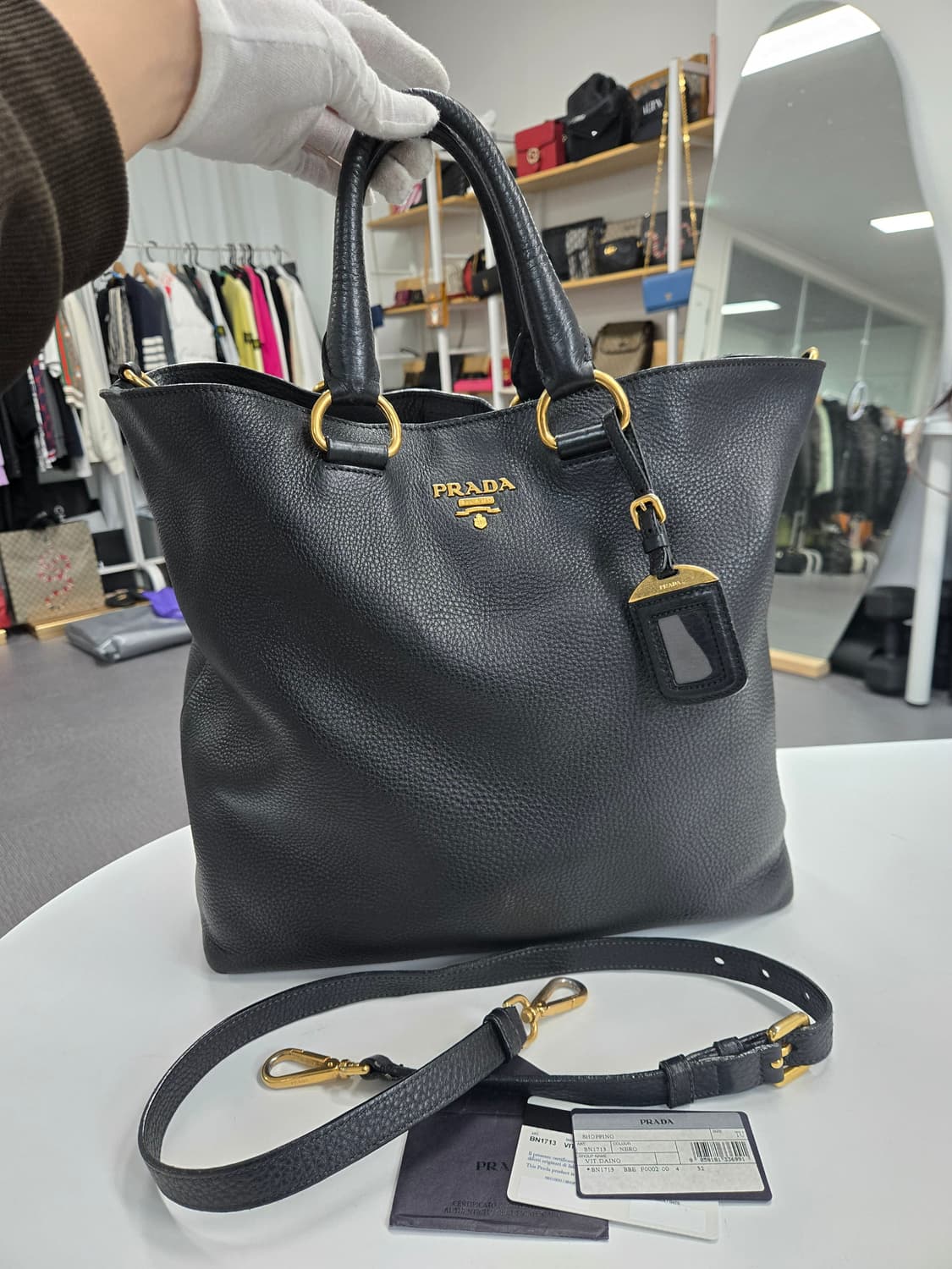 [50%세일] 프라다 가죽 토트 숄더백 상품이미지2