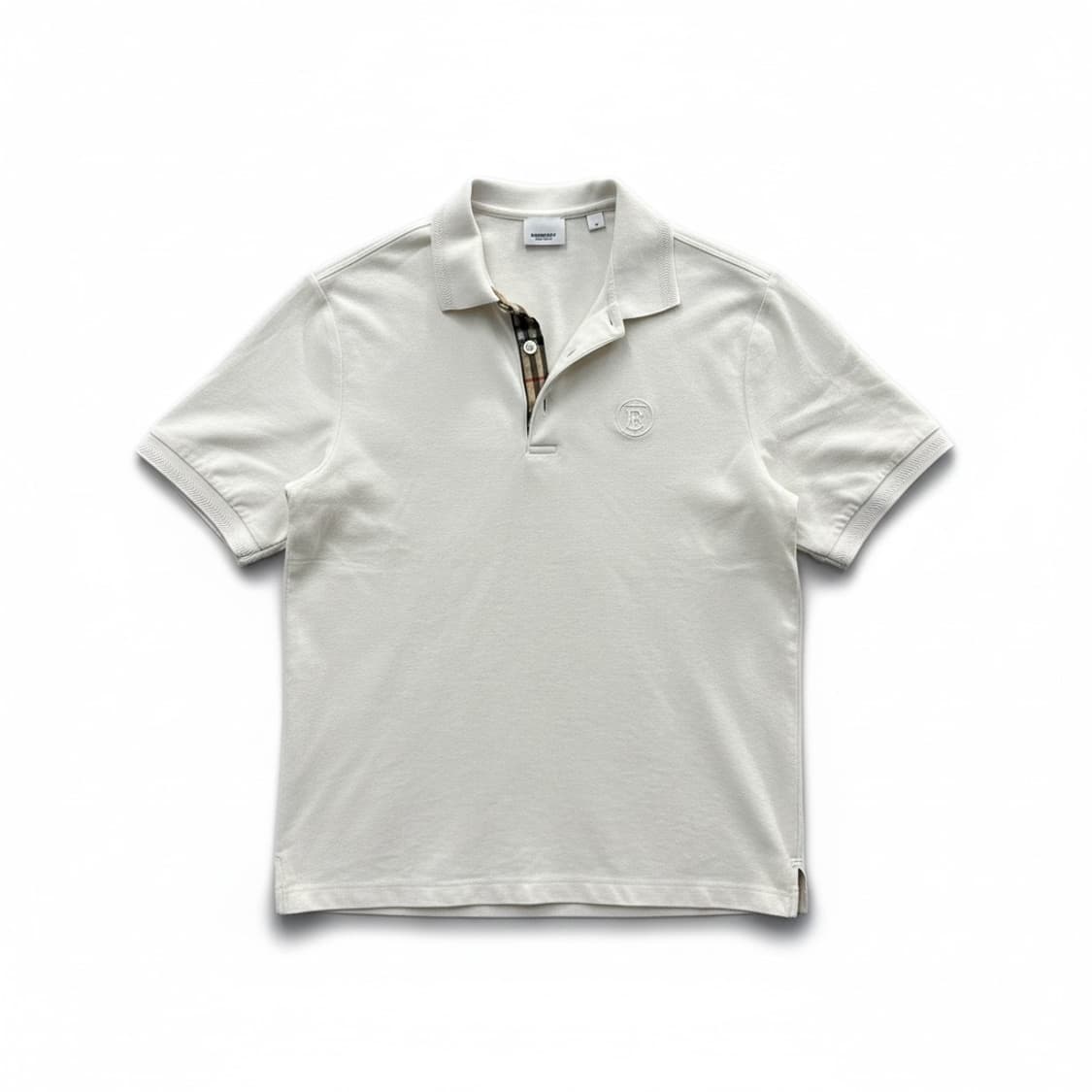 버버리 정품 TB 모노그램 모티브 코튼 피케 폴로셔츠  상품이미지1