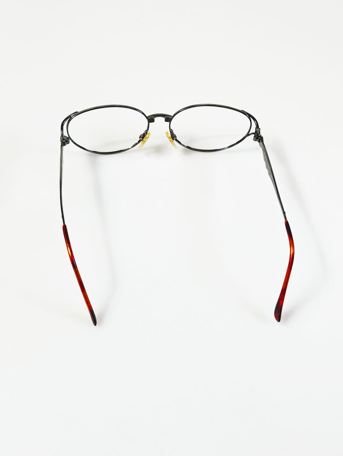 90s AVETO 슬림 오벌 다크 실버 메탈 빈티지 안경 상품이미지5