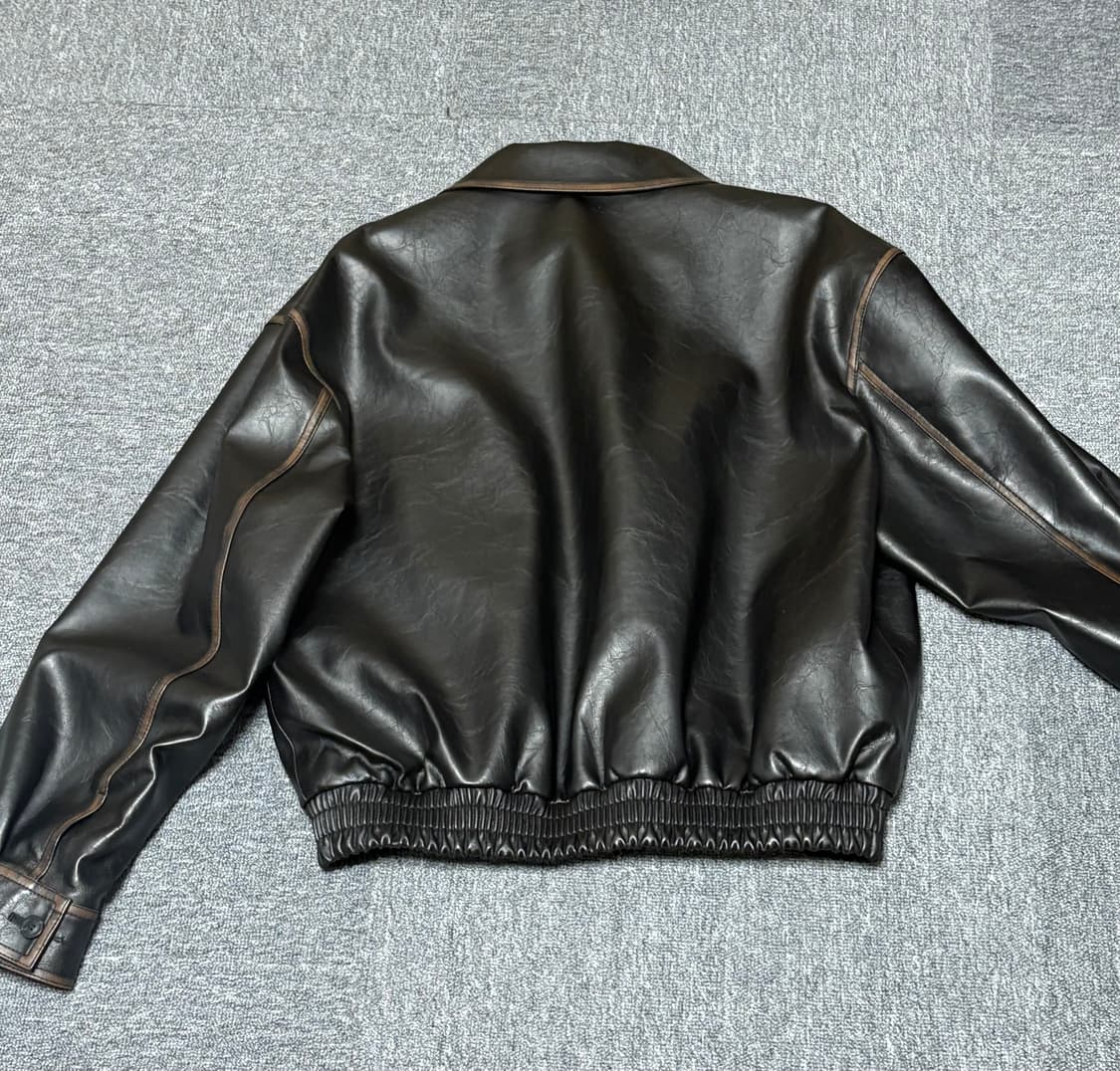 주앙옴므 레더 블루종 (블랙) L 상품이미지5