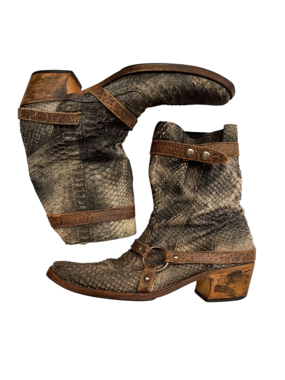 ALFREDO BANNISTER Alligator Snake Boots 상품이미지1