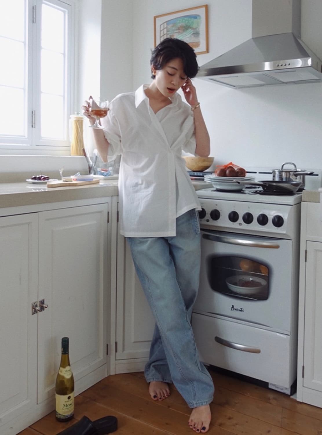 더새터데이이브닝 셔츠(블랙s) 상품이미지5