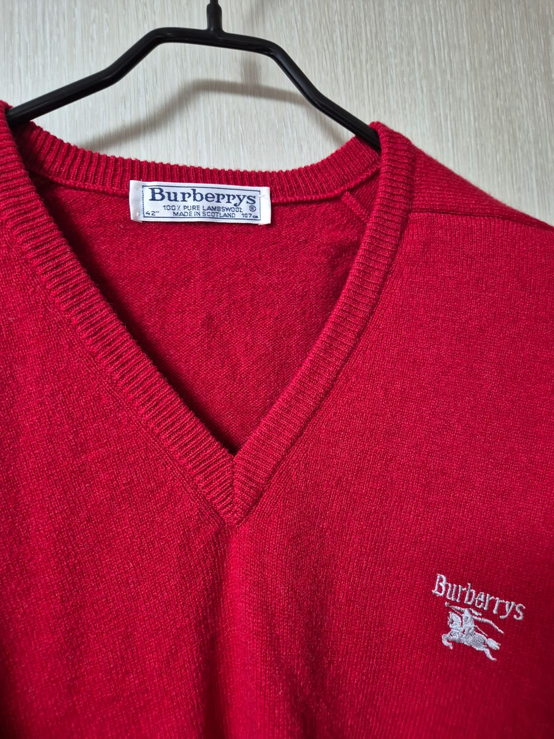 (정품) 버버리  루즈핏 퓨어 램스울 니트 스웨터  스코틀랜드 상품이미지3