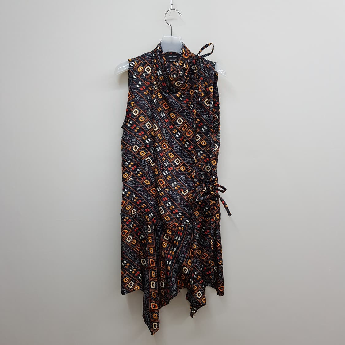 이자벨마랑 실크 패턴 슬리브리스 드레이프 원피스 38사이즈 상품이미지1