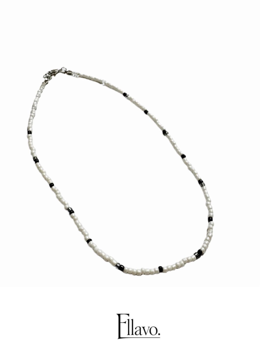 Ellavo simple white beads necklace   상품이미지2