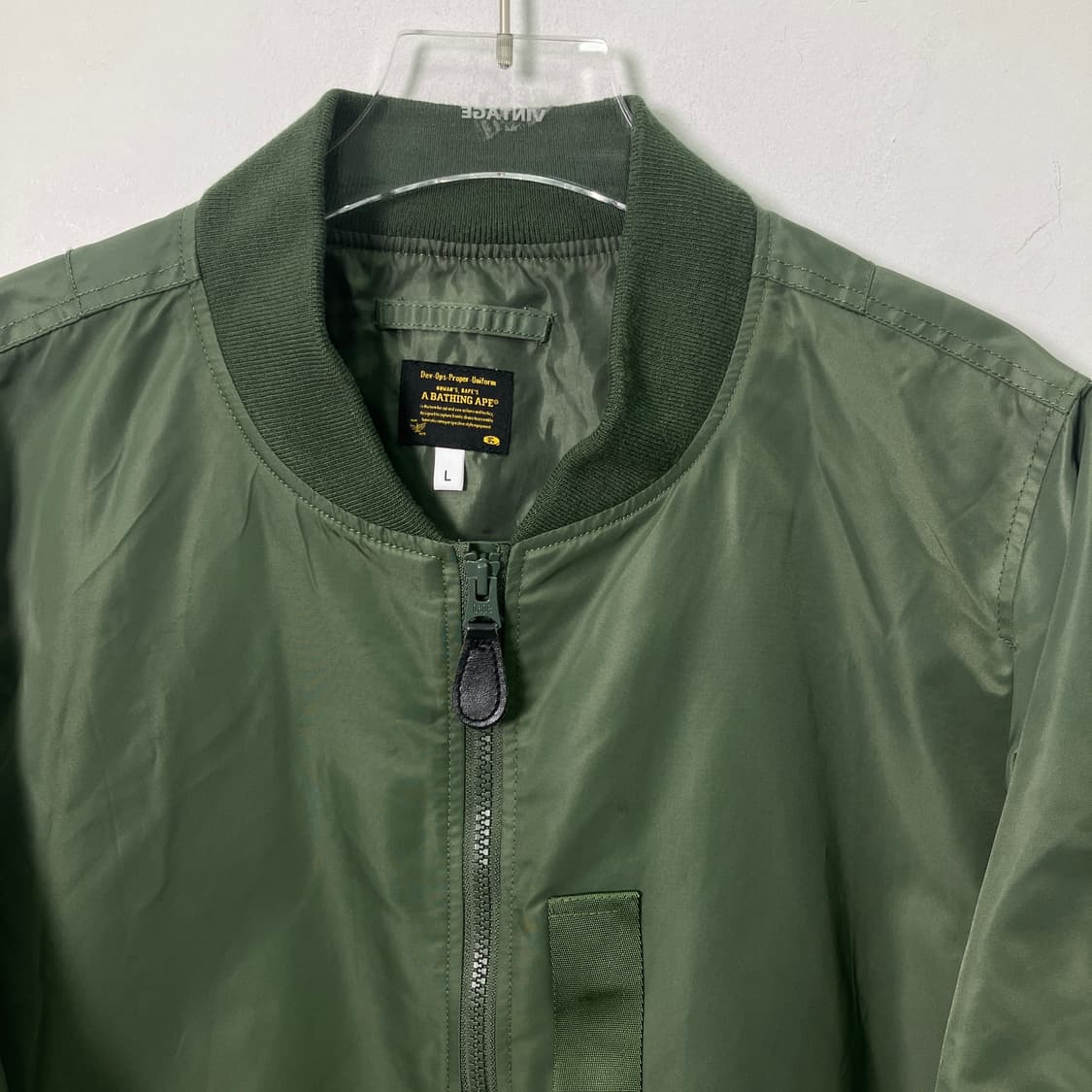 베이프 카키 ma-1 항공 점퍼 L 상품이미지4