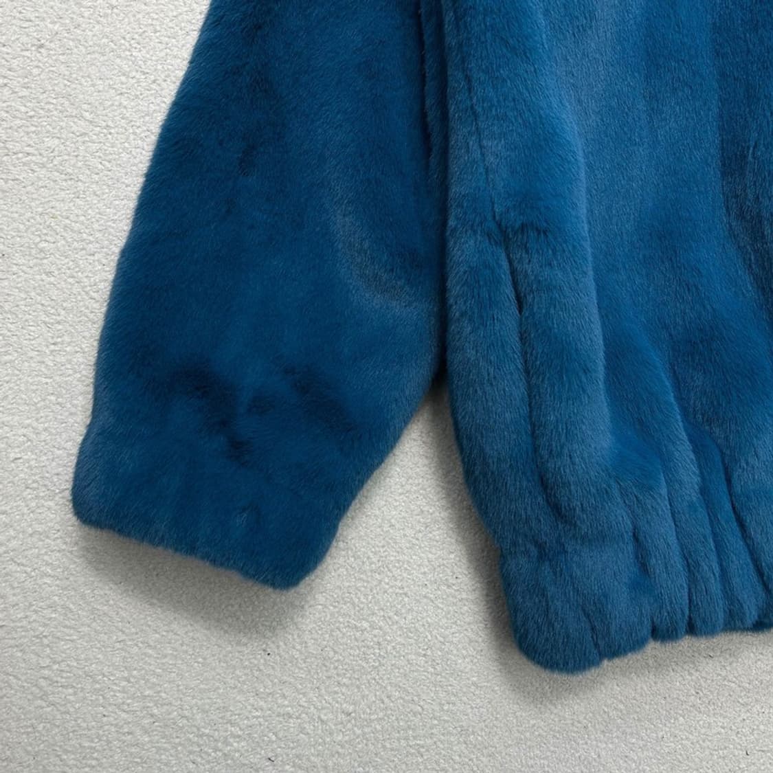 베네통 퍼 후드 자켓 청록 44 상품이미지2