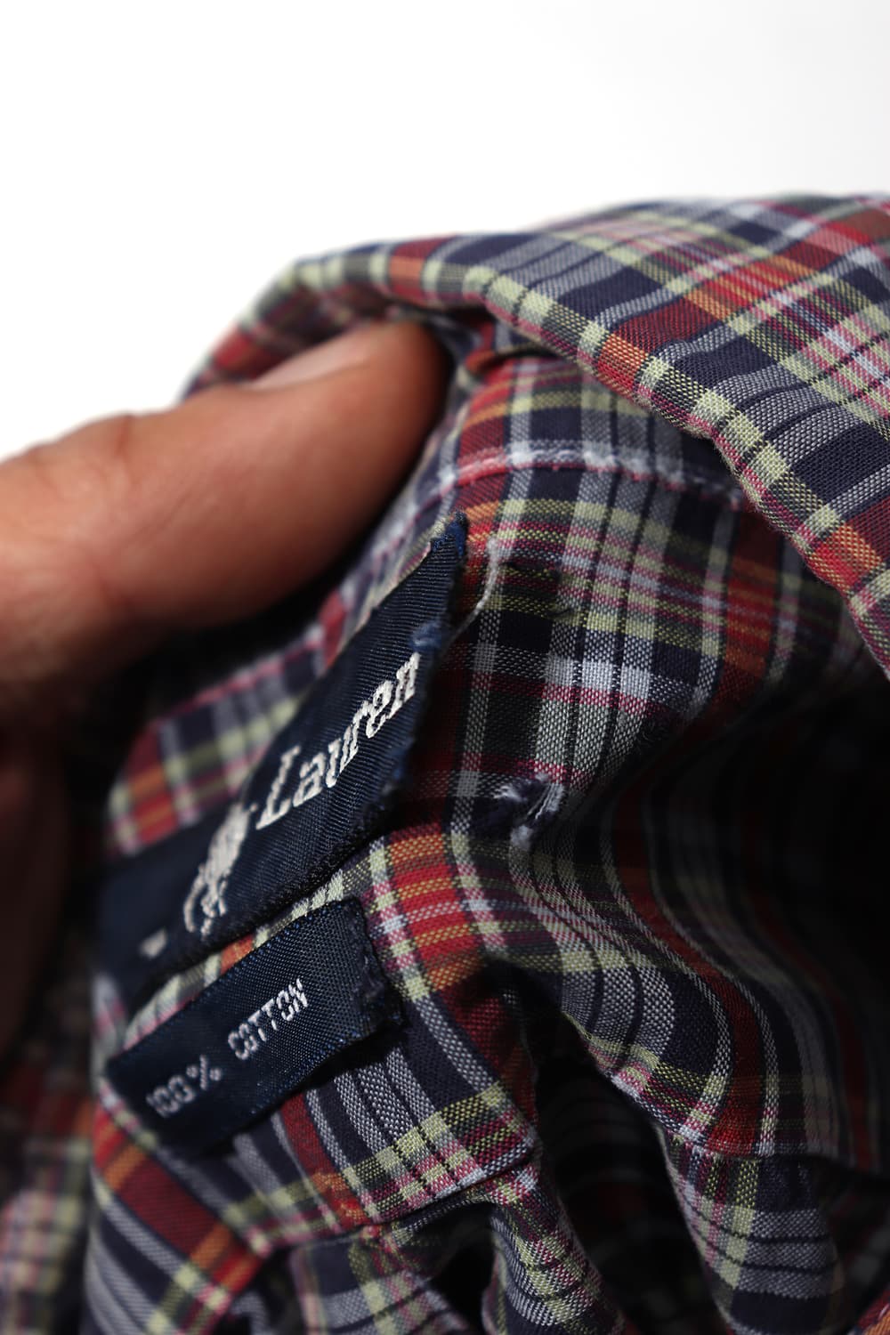 RALPH LAUREN 코튼 체크 셔츠 size L 상품이미지5