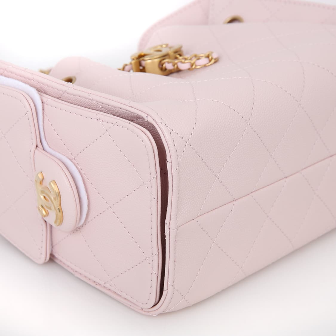 샤넬 25백 미니 캐비어 핑크 금장 체인숄더백 AS5631 상품이미지7