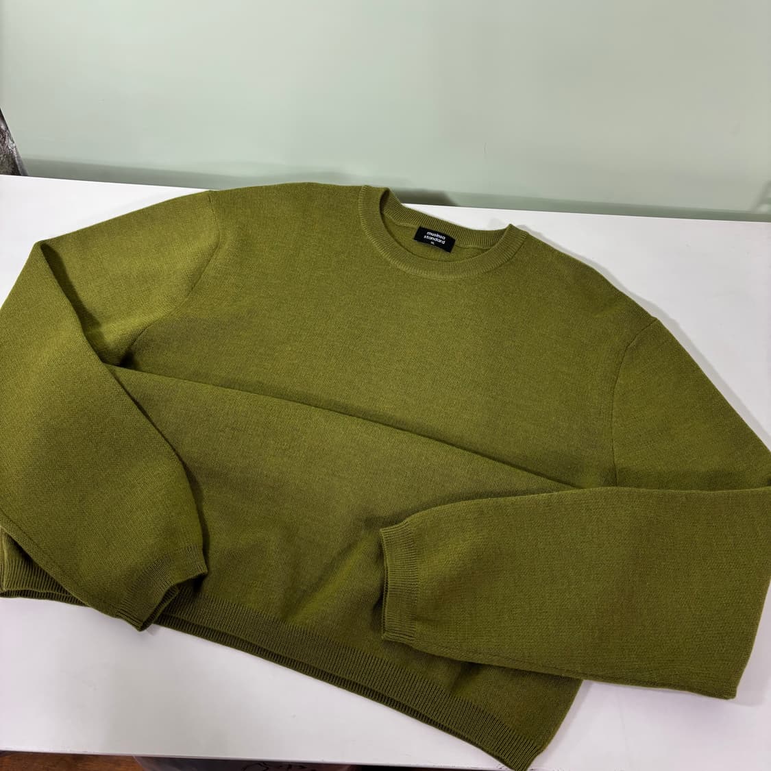 XL 무신사스탠다드 무탠다드 카키 울 니트 상품이미지1