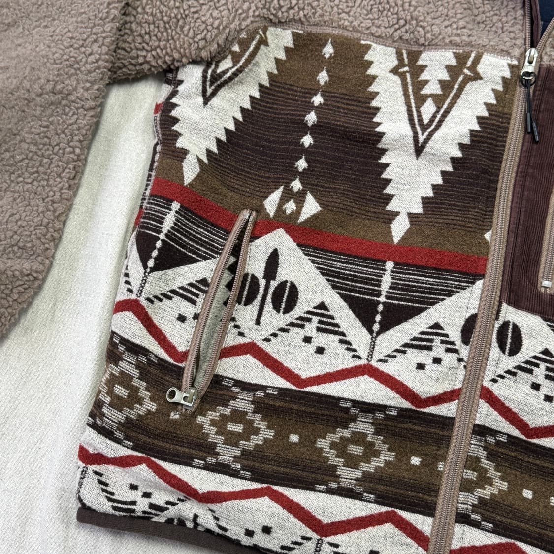 후아유 에스닉 나바호 후리스 점퍼 L 상품이미지3