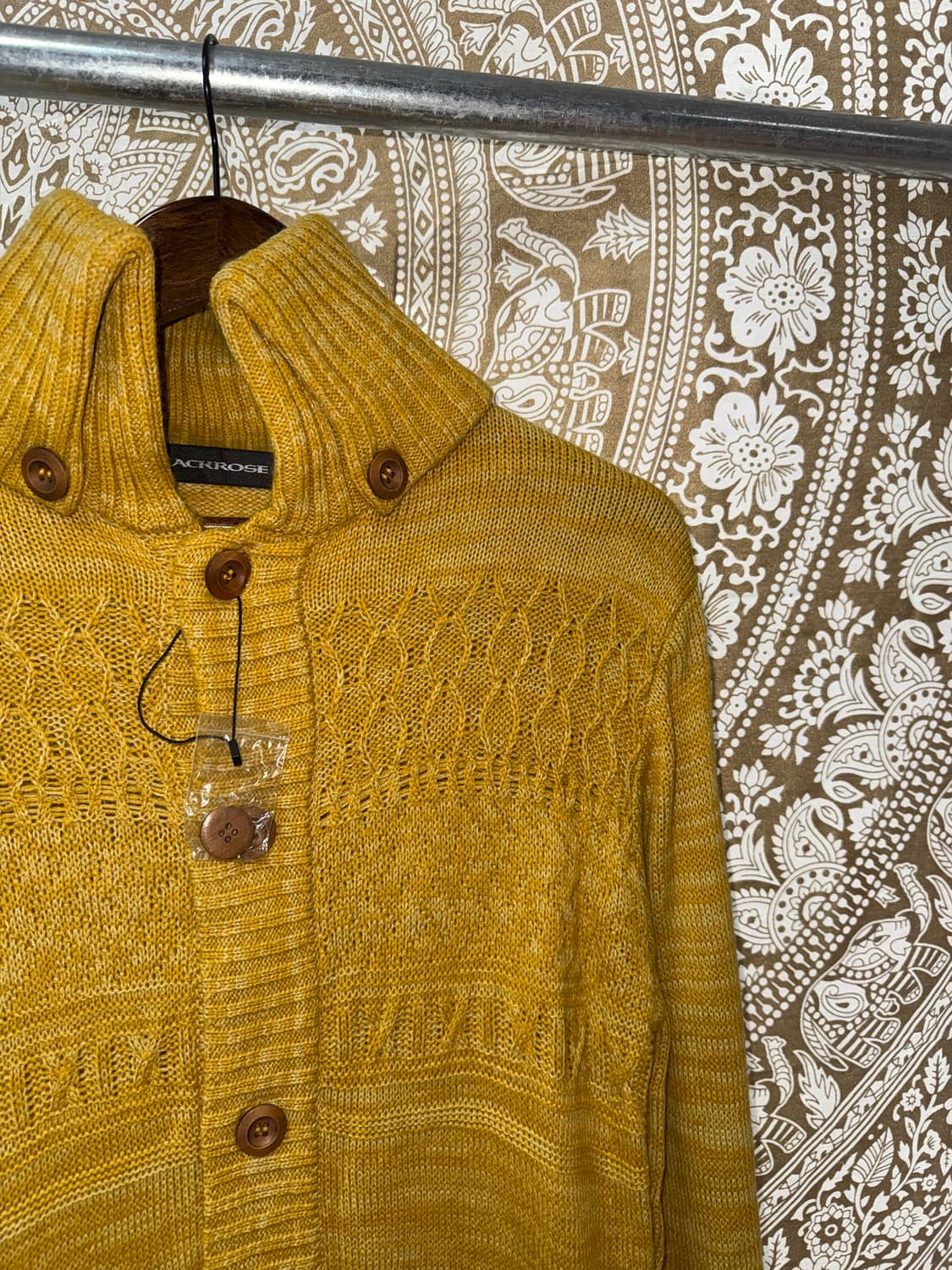 JACKROSE 빈티지 하이넥 니트 롱 가디건 상품이미지4