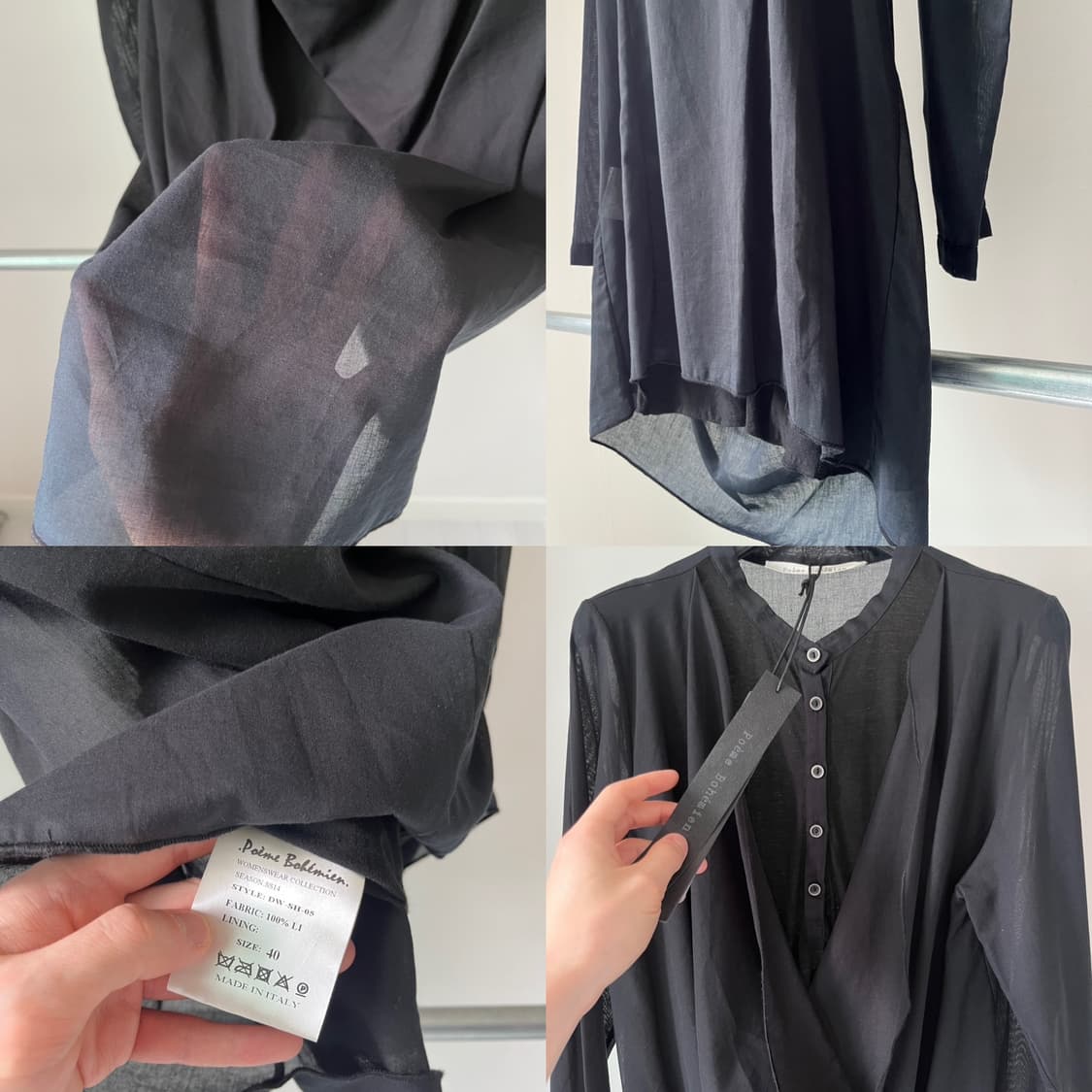 Poeme Bohemien Linen Layered Henley Top 상품이미지10