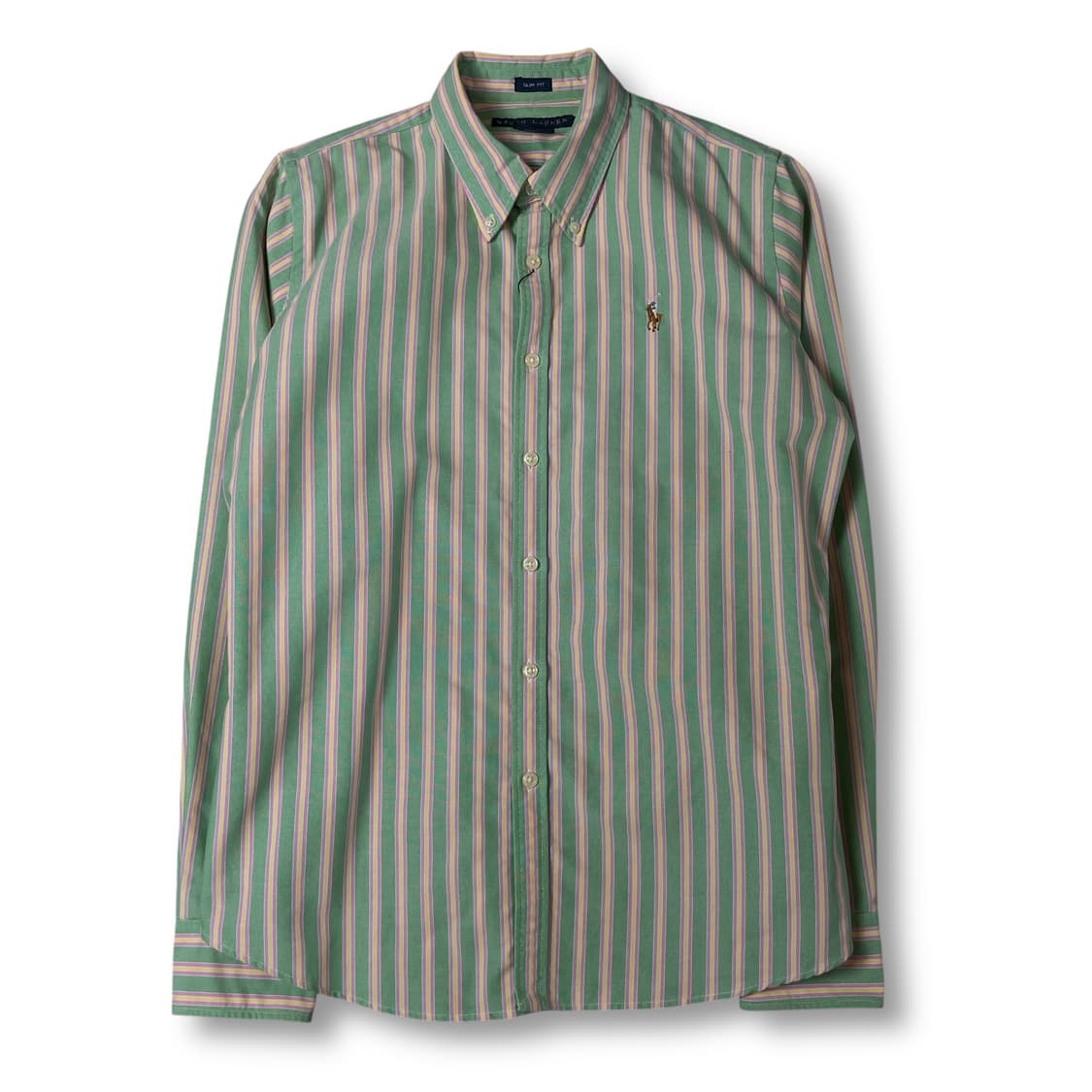 폴로랄프로렌 그린 옐로우 핑크 스트라이프 슬림핏 10 상품이미지1