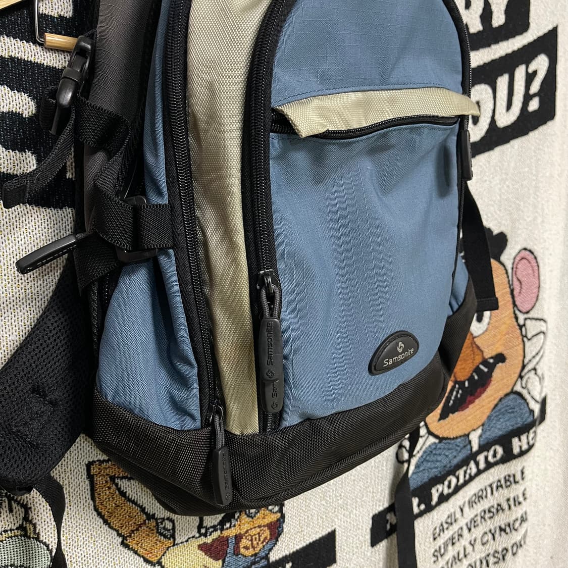 빈티지 쌤소나이트 블루 백팩 상품이미지4