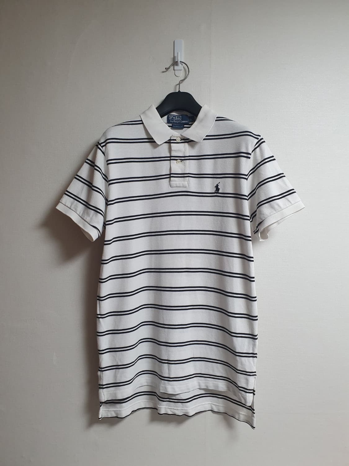 폴로랄프로렌 커스텀핏 스트라이프 반팔 카라티 L 상품이미지1